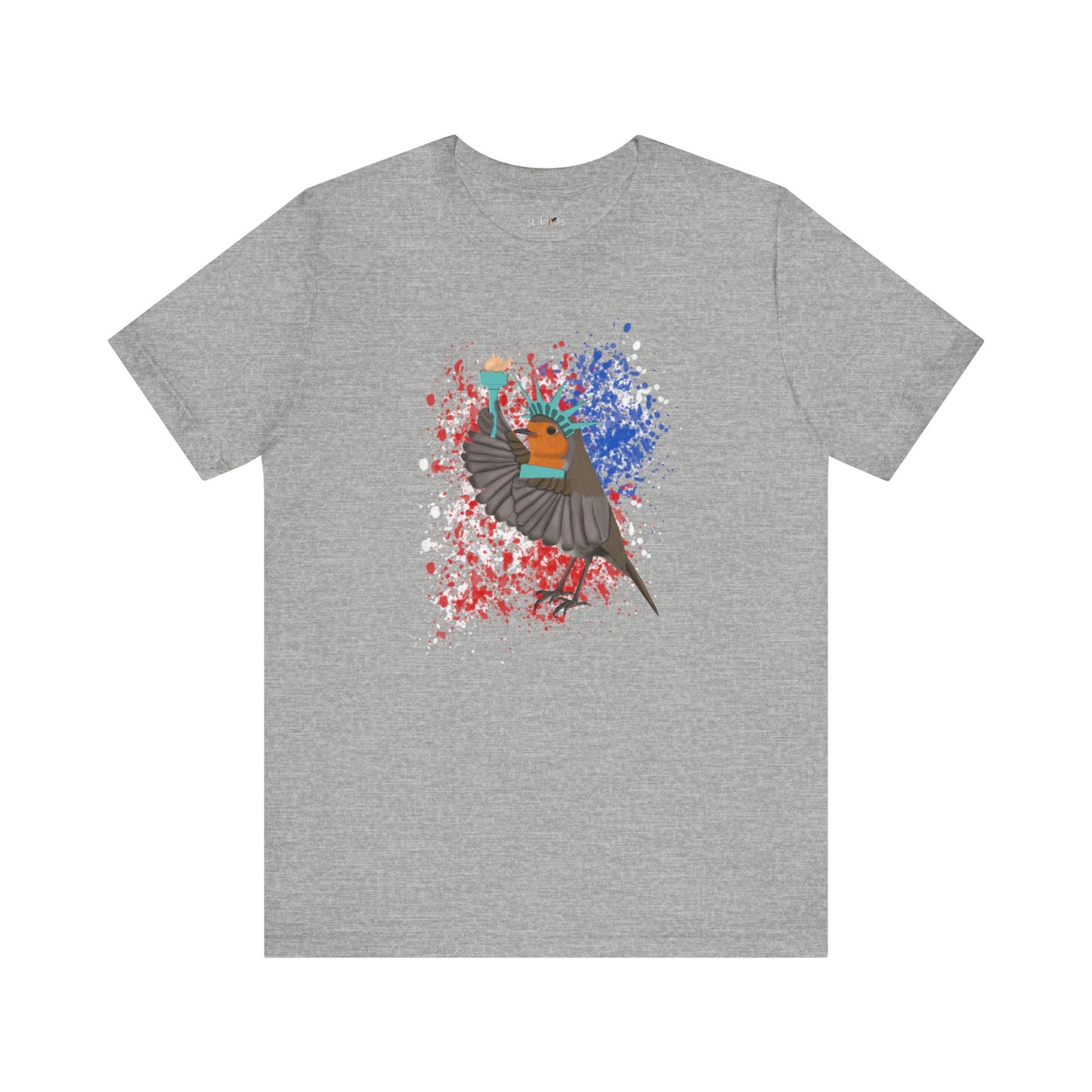 Robin 4th of July Independence Day Statue of Liberty Bird T-Shirt