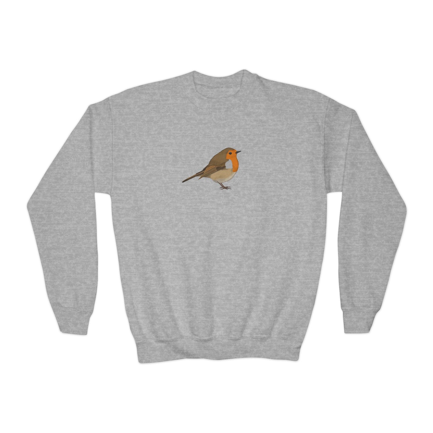 European Robin Bird Birdwatching Youth Crewneck Sweatshirt