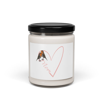 Mother's Day Scented Soy Candle Robin Bird with Heart 9oz