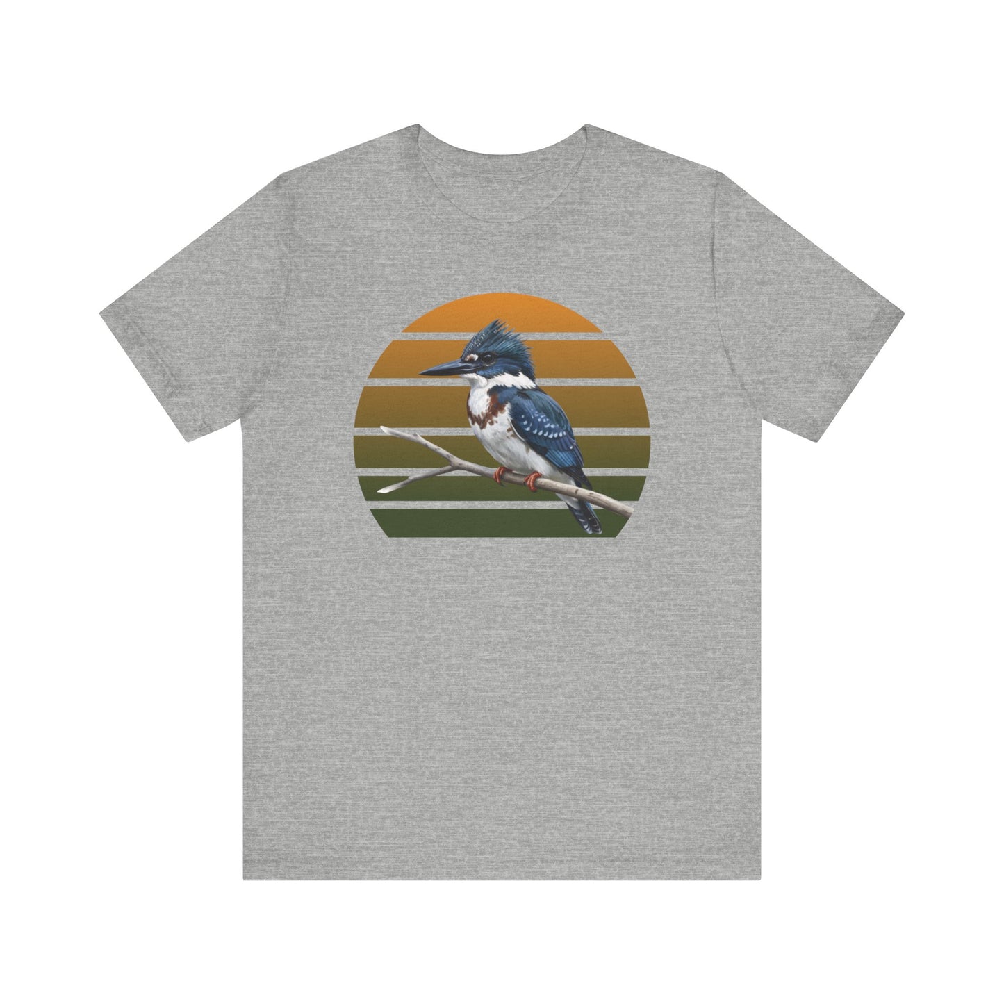 Belted Kingfisher Premium T-Shirt | Unique Birdwatcher & Birder Gift by jz.birds