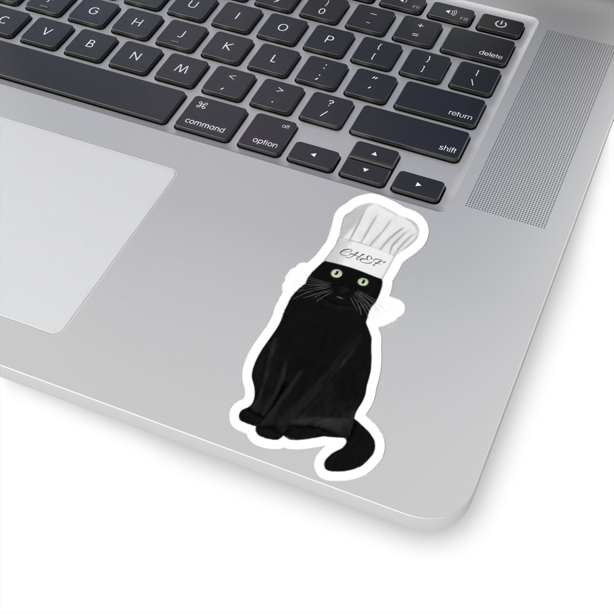 Black Cat with Kitchen Chef Hat Cat Lover Sticker