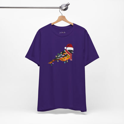 Baltimore Oriole with Fairy Lights Christmas Bird T-Shirt