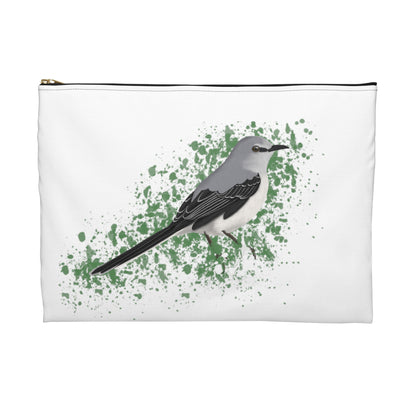 Mockingbird Bird Art Accessory Pouch - jz.birds