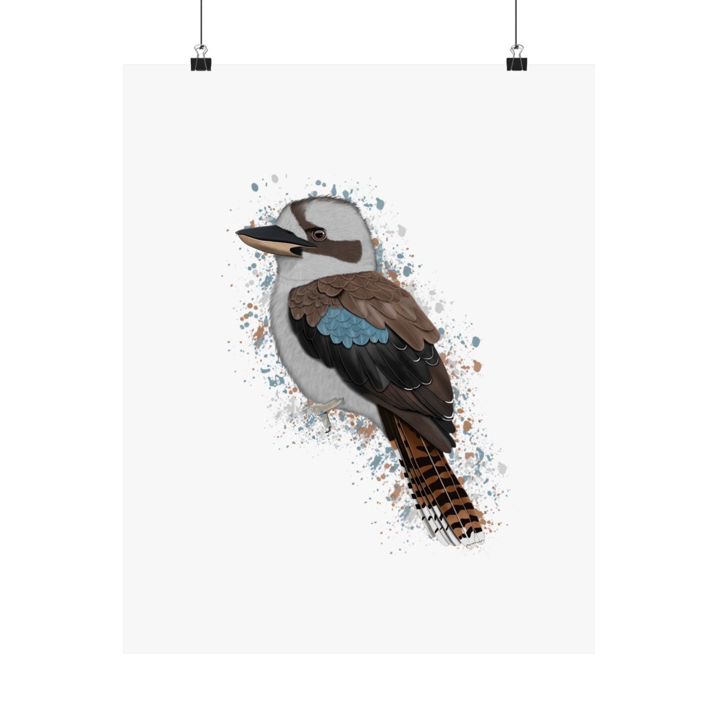 Kookaburra Bird Artwork Matte Poster