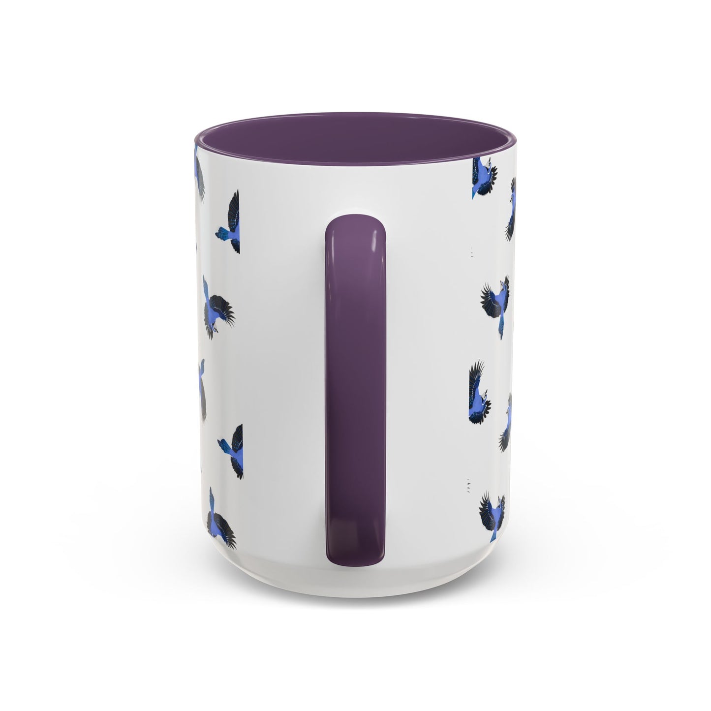 Blue Jay All-Over Pattern Accent Mug | Colorful Bird Lover Gift for Birdwatchers