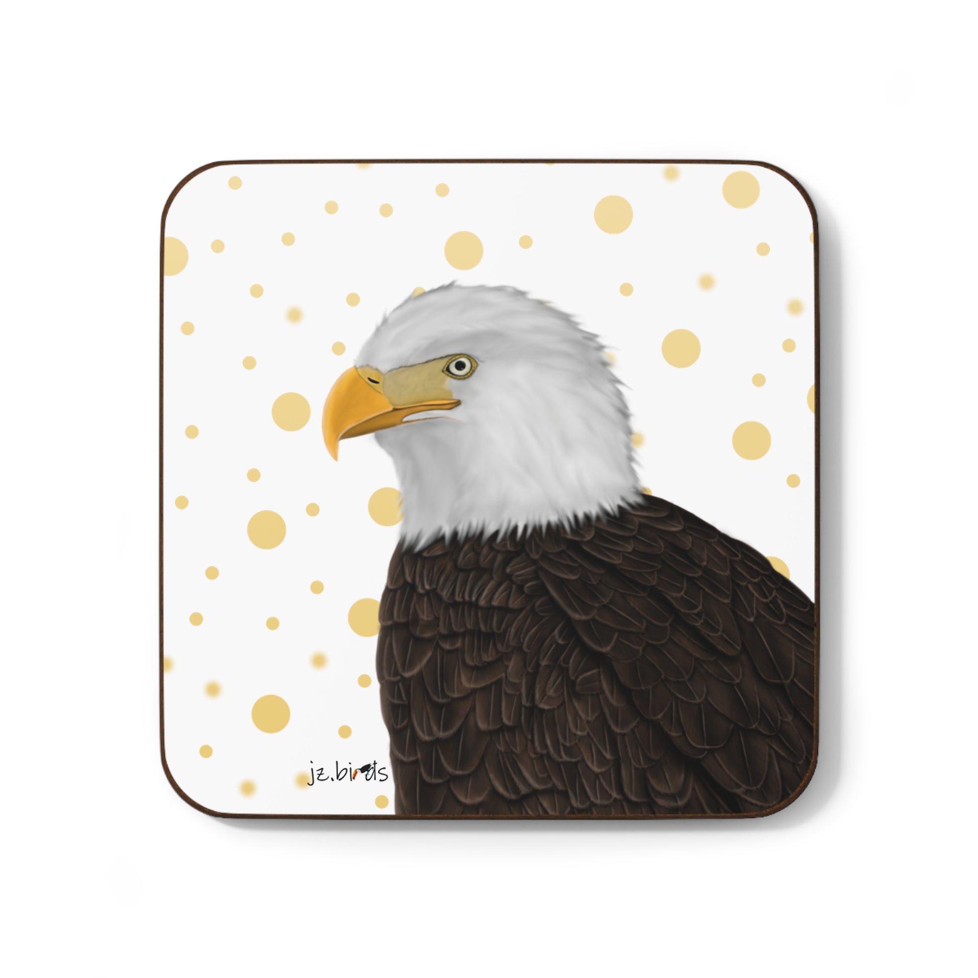 Bald Eagle Bird Art Hardboard Coaster