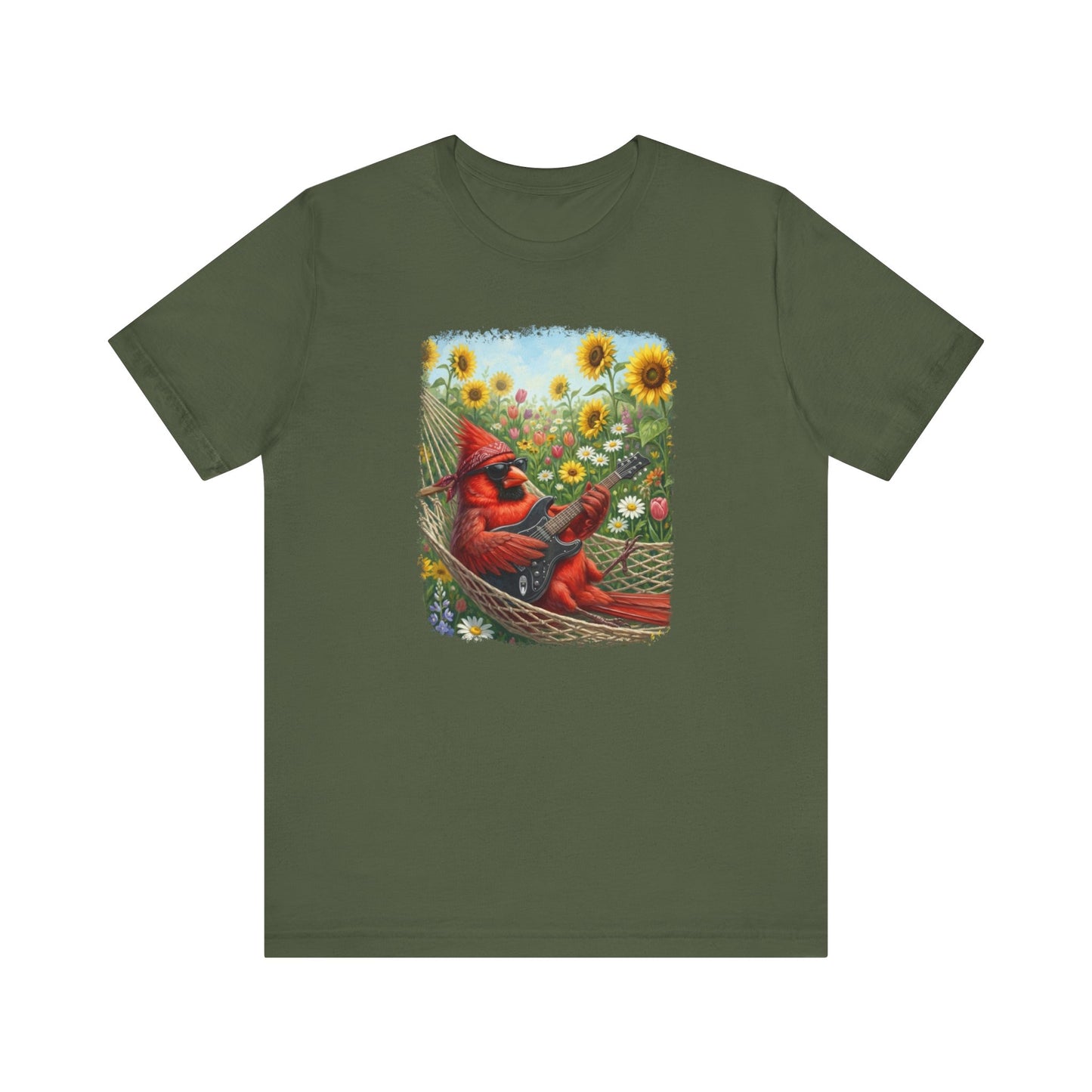 Cardinal Hammock Chillout – Premium Unisex Bird Lovers T-Shirt