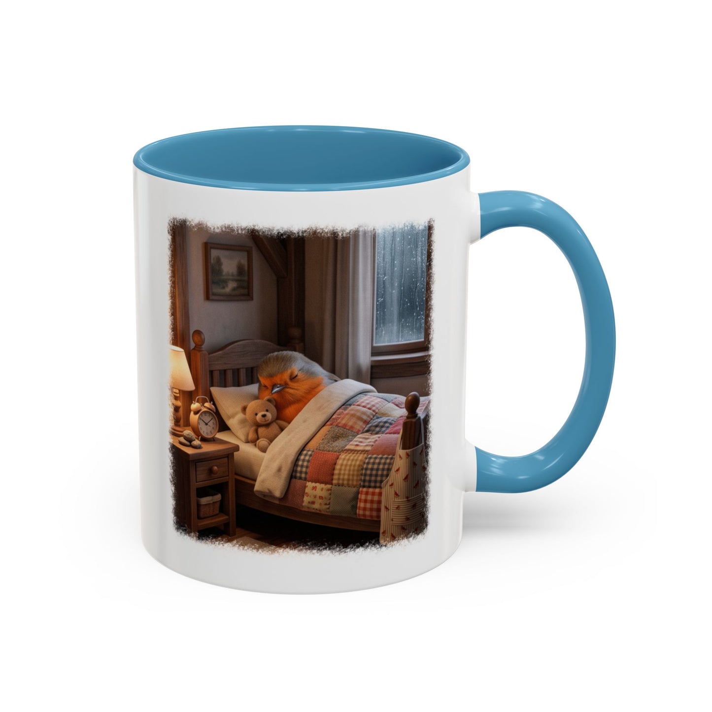 Robin Rosi Sleeping in Bed Mug for Bird Lovers