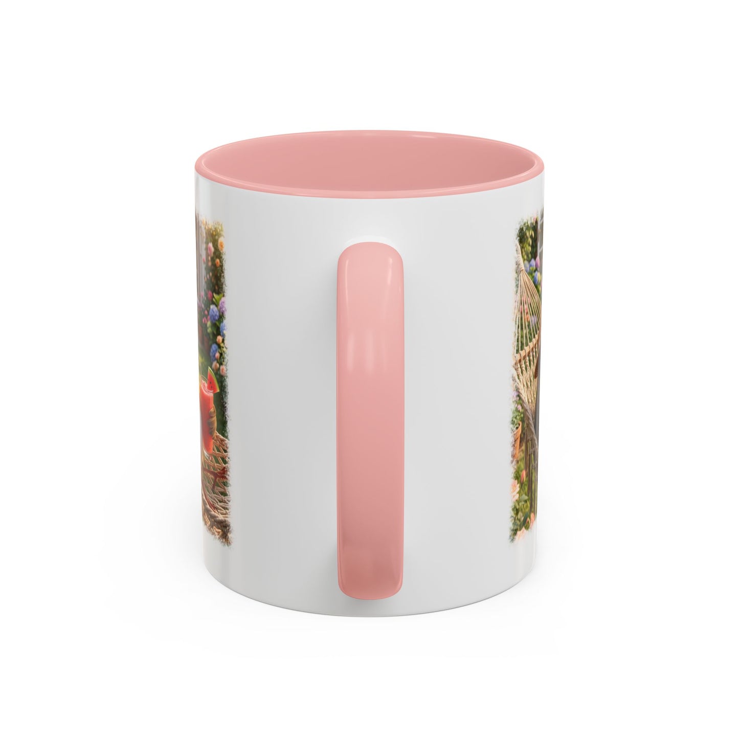 Tasse mit Rotkehlchen Motiv Rosi in der Hängematte für Vogelfreunde