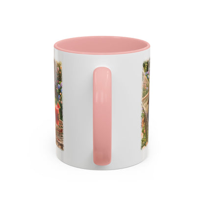 Tasse mit Rotkehlchen Motiv Rosi in der Hängematte für Vogelfreunde