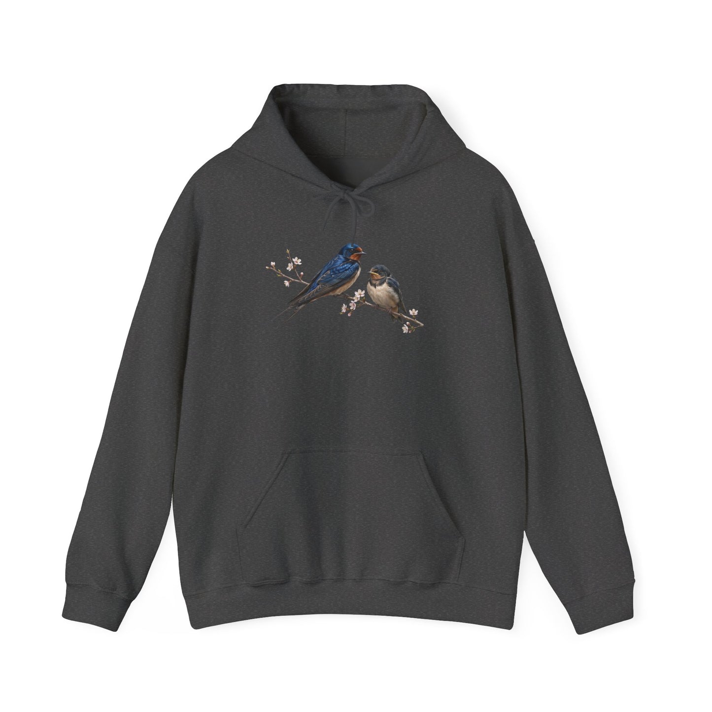 Barn Swallow with Fledgling Hoodie Bird Lover & Bird Watcher | Unisex Sweater | Gift for Bird Lovers
