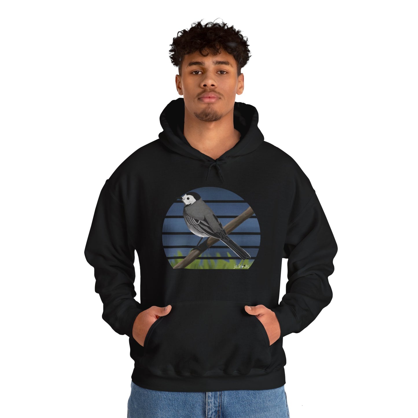 White Wagtail Bird Hoodie