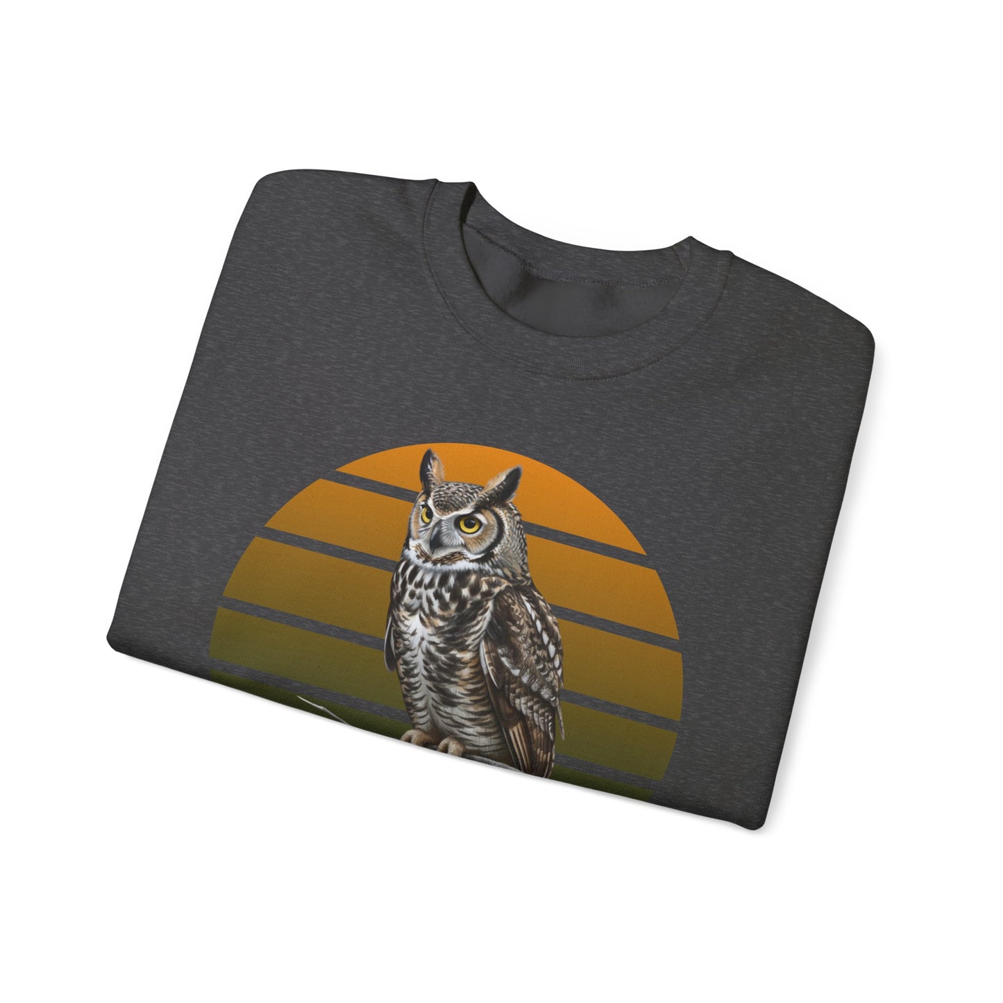 Great Horned Owl Sweatshirt | Unisex Bird of Prey Crewneck | Owl Lover & Birder Gift