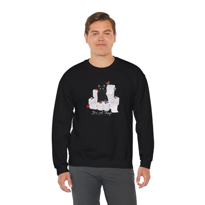 Black Cat with Birds and Toilet Paper Cat Lover Sweatshirt