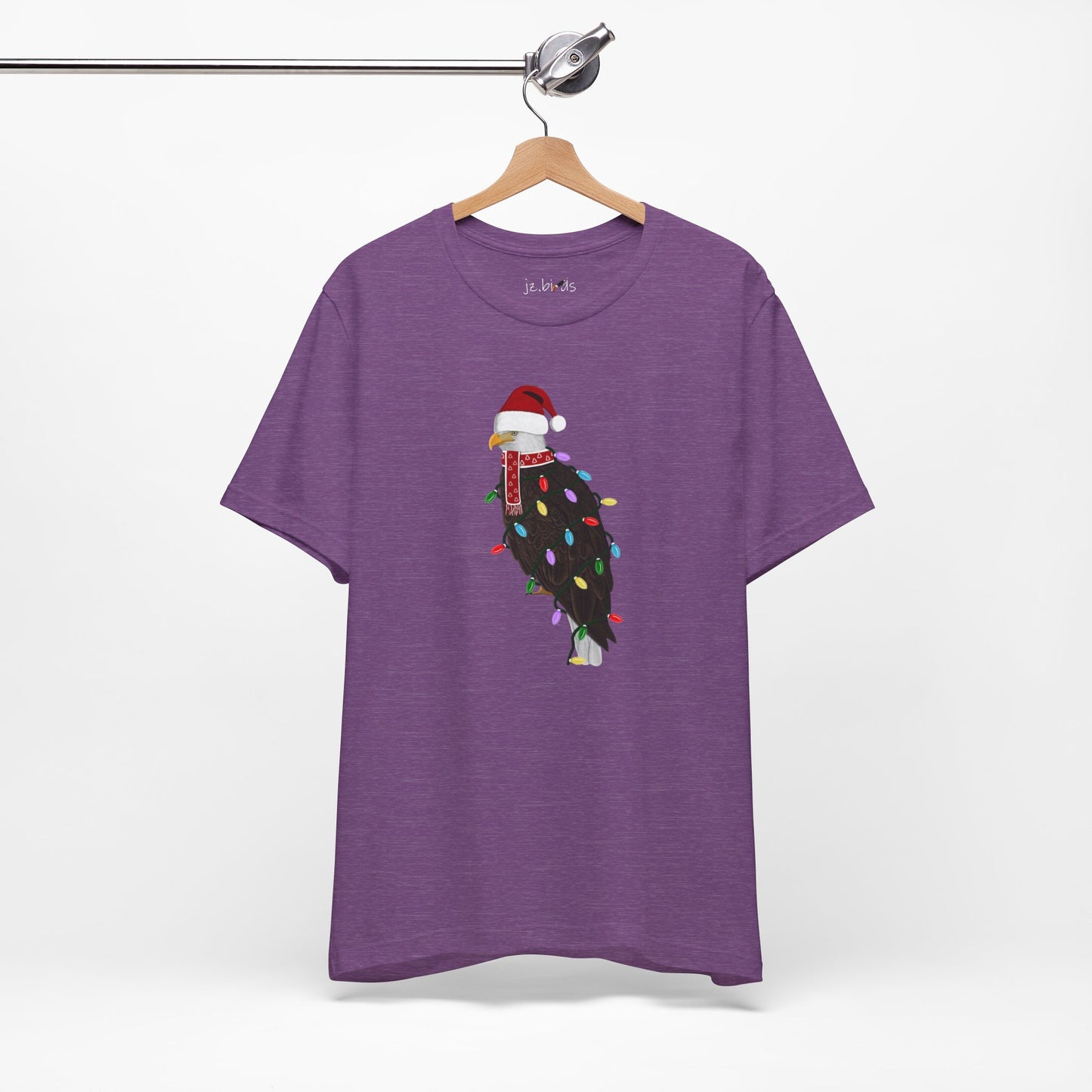 Bald Eagle with Fairy Lights Christmas Bird T-Shirt