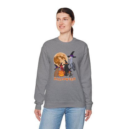 Cardinal Robin Shoebill Rabbit with Cat and Bunny Halloween Bird Sweatshirt