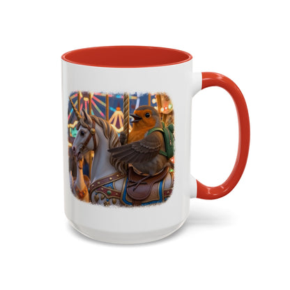 Robin Rosi Unicorn Carousel Premium Mug for Bird Lovers