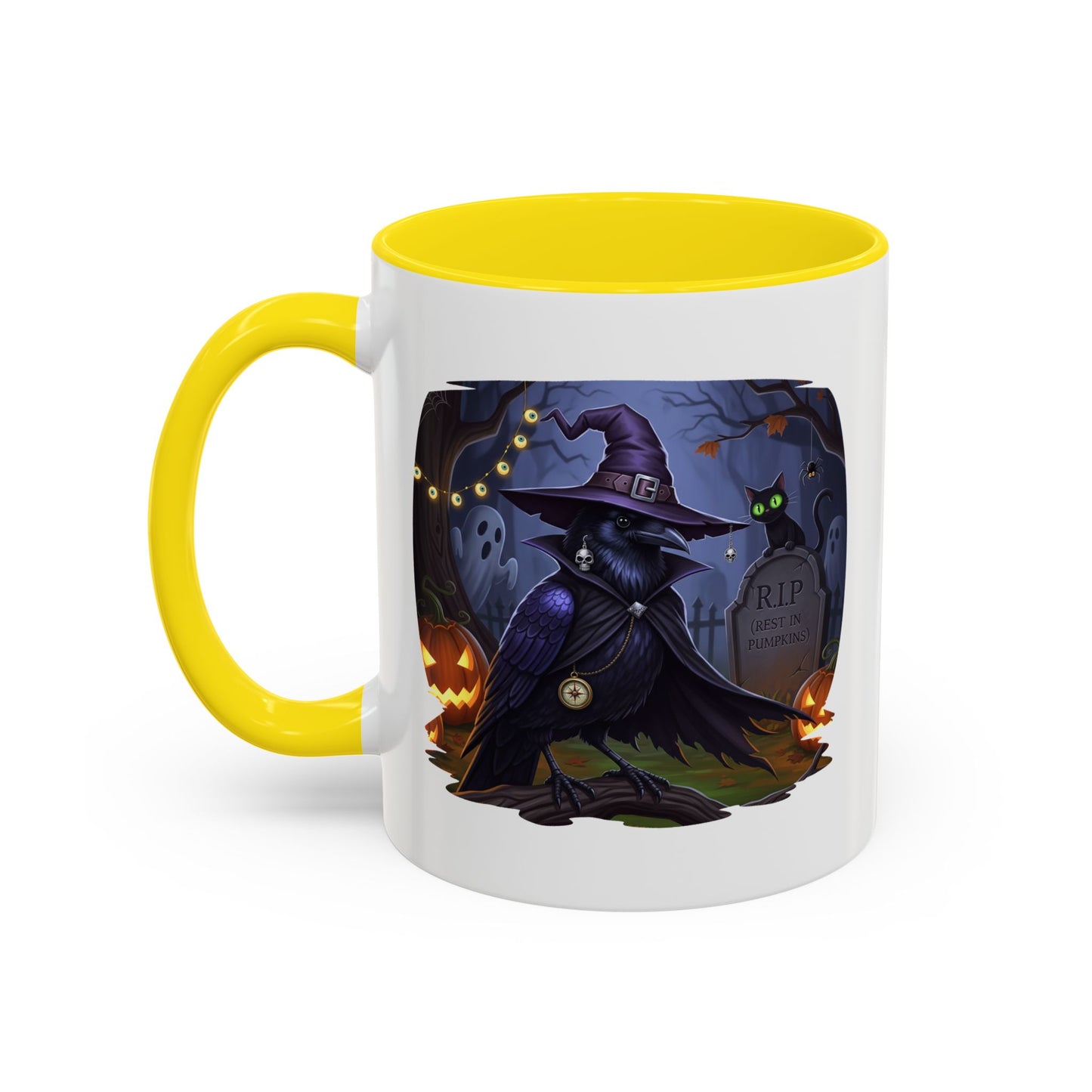 Black Crow Halloween Bird Mug - Perfect Bird Lover Gift for Spooky Season