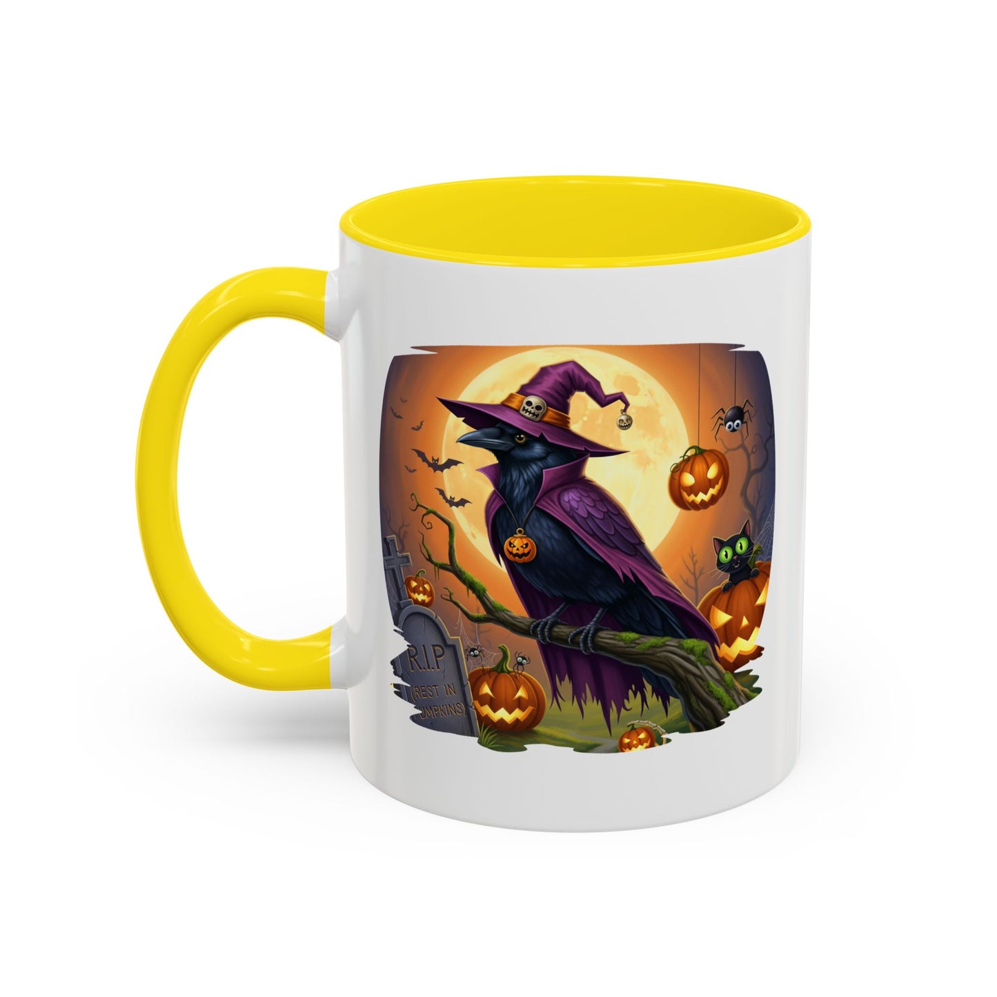 Black Raven Halloween Bird Mug - Perfect Bird Lover Gift for Spooky Season