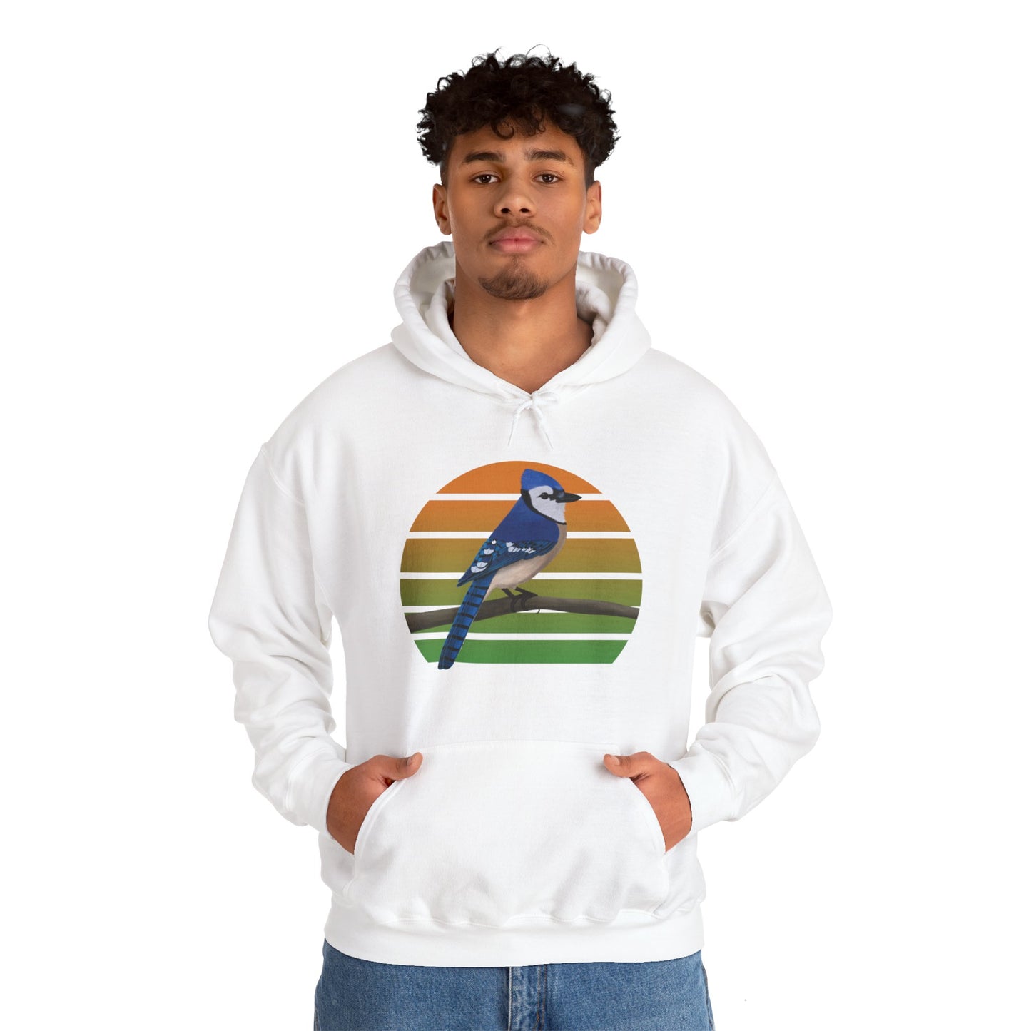 Blue Jay Bird Hoodie