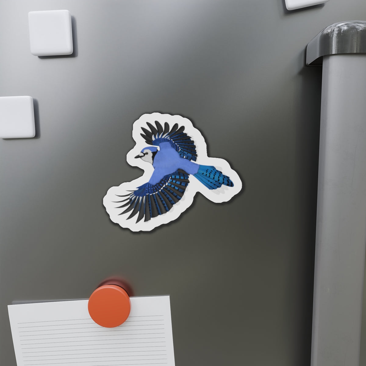 Blue Jay Flying Bird Magnet