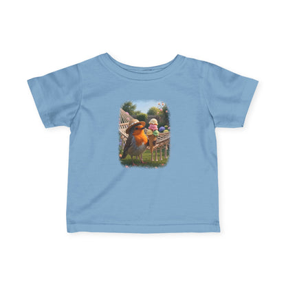 Robin Rosi with Ice Cream Cute Bird Baby & Toddler Fine Jersey T-Shirt