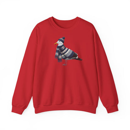Möwe in Strick Weihnachts-Sweatshirt | Unisex Vogel Sweater für Vogelfreunde & Vogelbeobachter