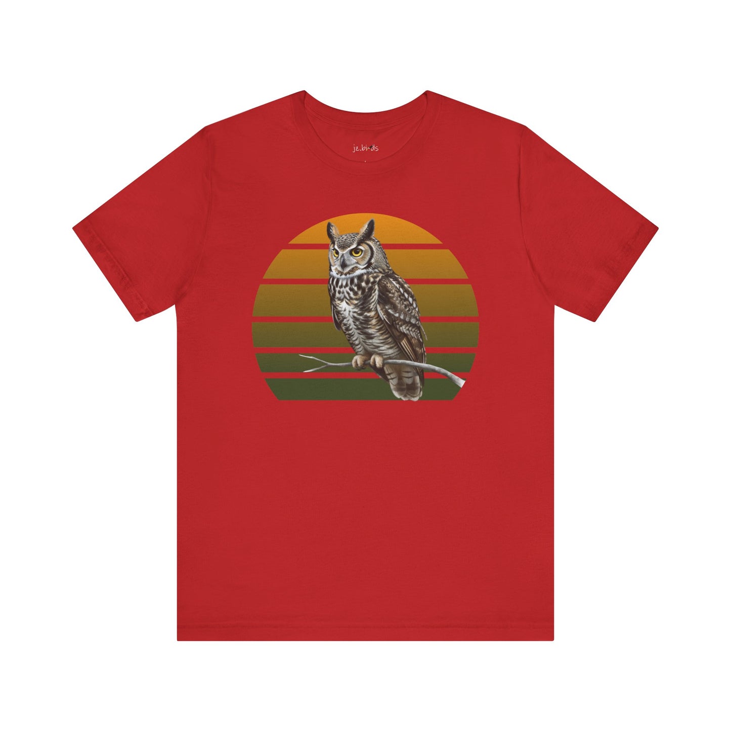 Great Horned Owl T-Shirt | Bird Lover & Birder Retail Fit Apparel | Unisex Wildlife Raptor Tee