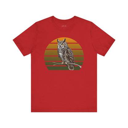 Great Horned Owl T-Shirt | Bird Lover & Birder Retail Fit Apparel | Unisex Wildlife Raptor Tee