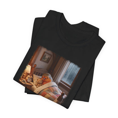 Robin Rosi Sleeping in Bed T-Shirt for Bird Lovers