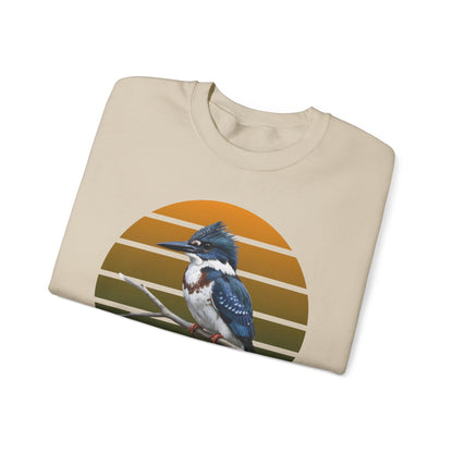 Belted Kingfisher Sweatshirt | Bird Watcher Crewneck | Unisex Songbird Gift for Bird Lovers