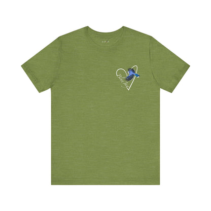 Blue Jay Heart Birdwatcher Bird T-Shirt