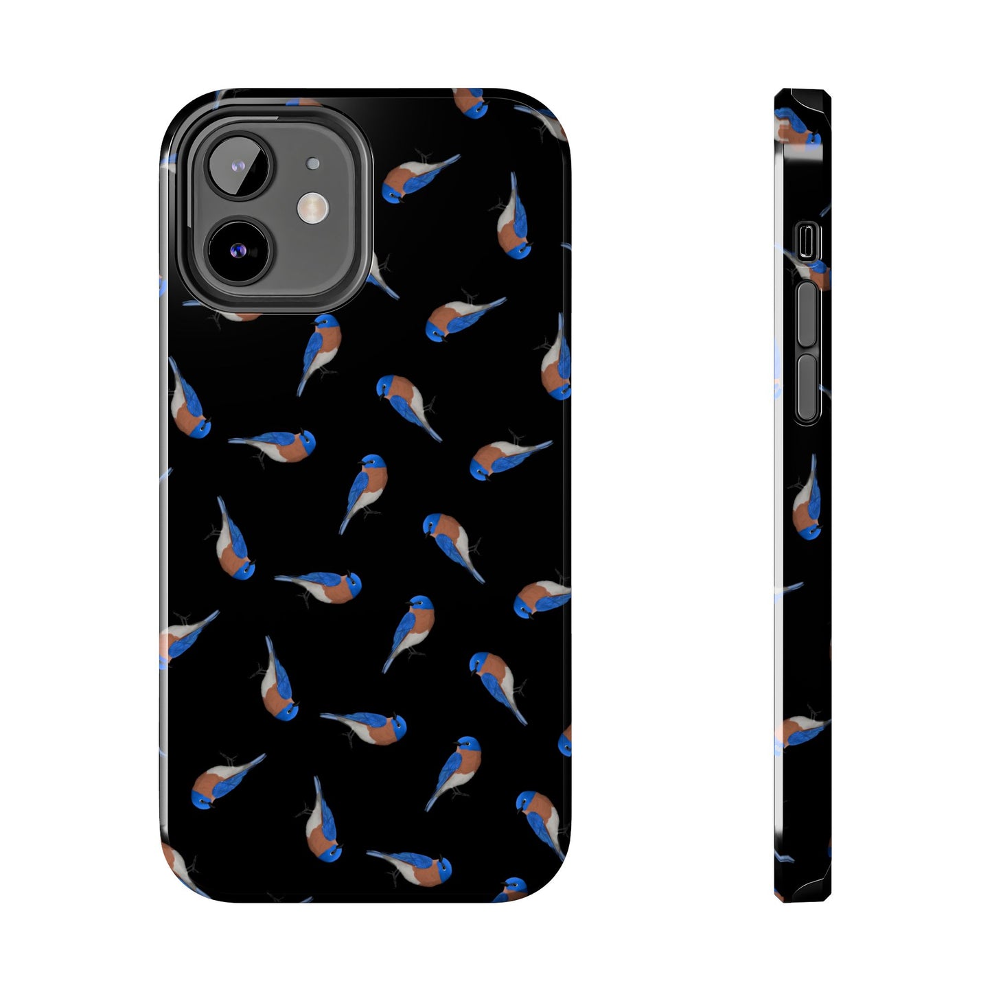 Bluebird iPhone Case Black – Premium Tough Phone Cover for Bird Lovers – animal lover,