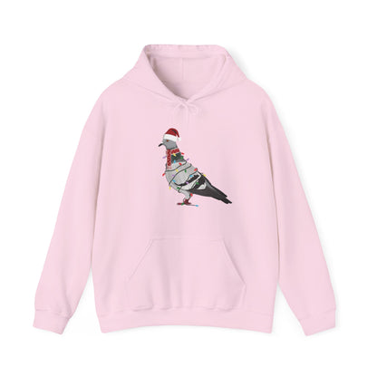 Pigeon with Fairy Lights Christmas Bird Hoodie