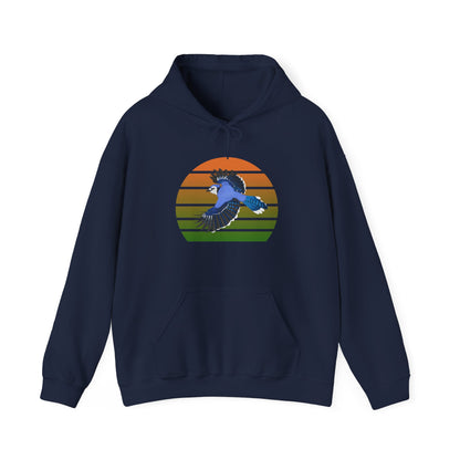 Blue Jay Flying Bird Birdwatcher Biologist Birdlover Hoodie