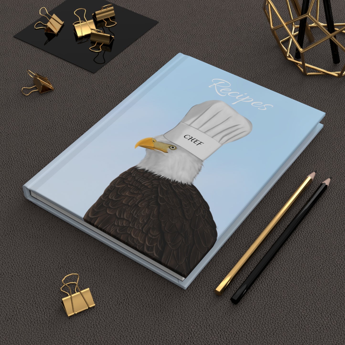 Bald Eagle Bird Hardcover Journal for Recipes 150 Pages A5 Bird Lovers & Bird Watchers