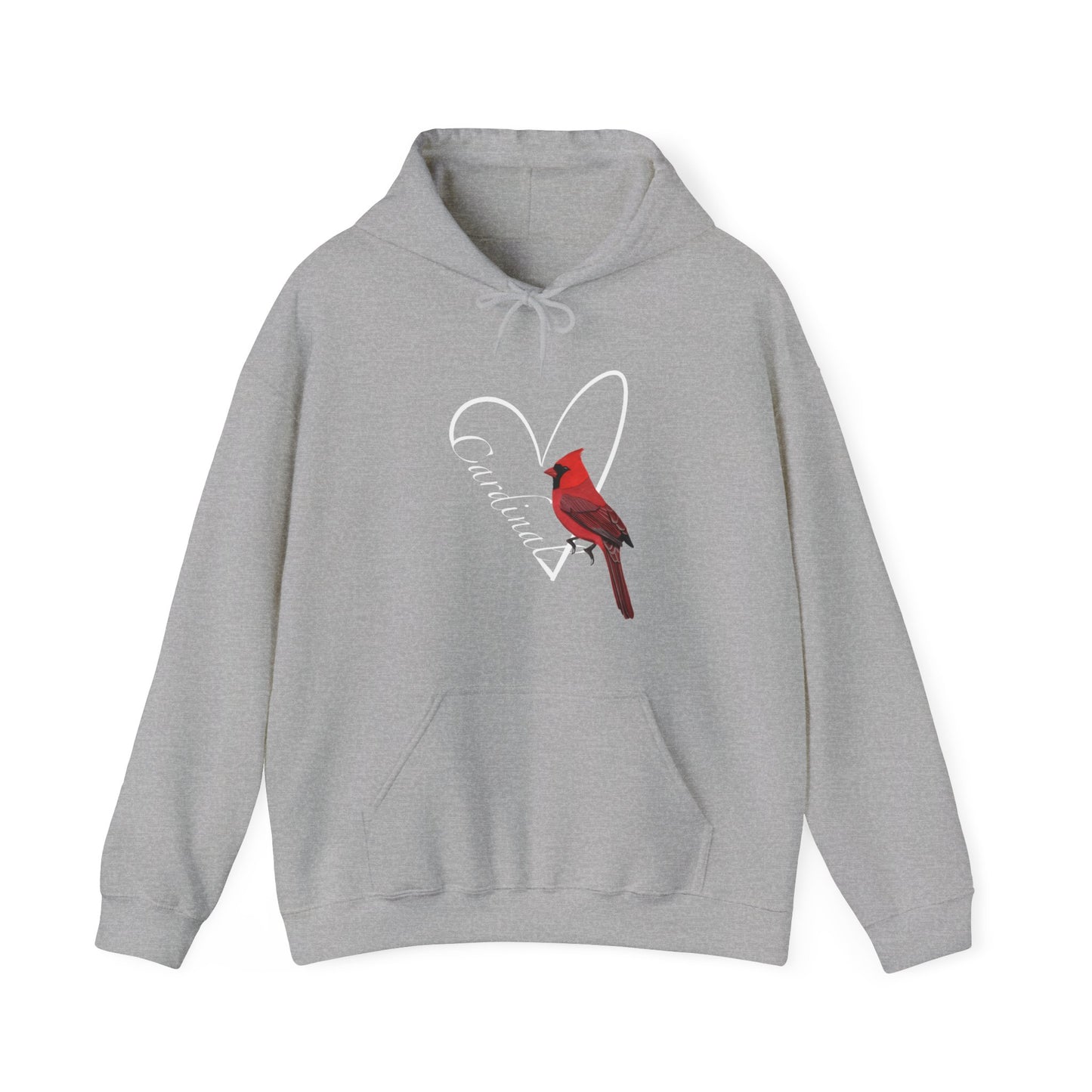 Cardinal Heart Bird Birdwatching Birdlover Hoodie