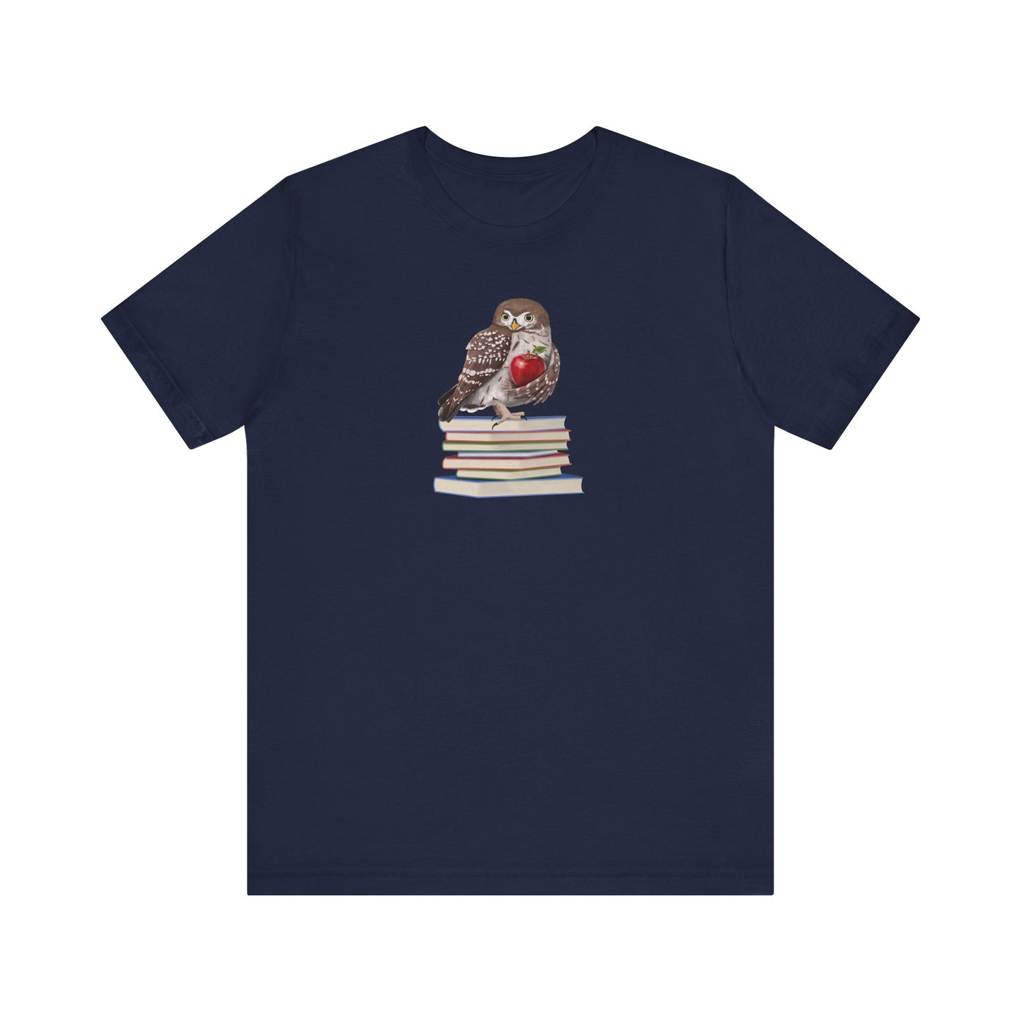 Cute Owl on Books Teacher Shirt – Back to School Apple Aesthetic