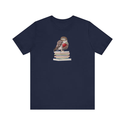 Cute Owl on Books Teacher Shirt – Back to School Apple Aesthetic