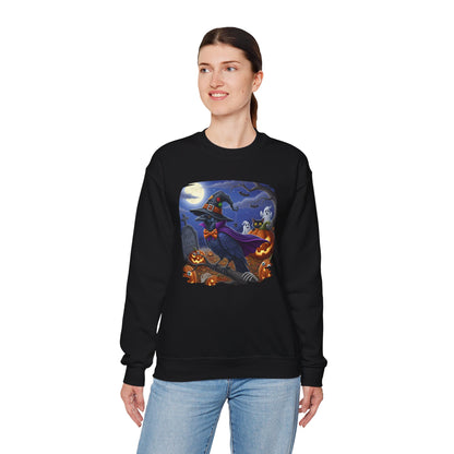 Black Raven Halloween Bird Sweatshirt - Spooky Halloween Costume for Bird Lovers
