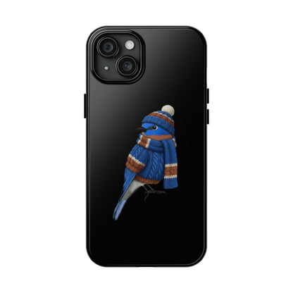 鳥のアートが描かれたブルーバードの二層式iPhoneケース – 鳥類学者や鳥好きの方へのプレゼントに最適