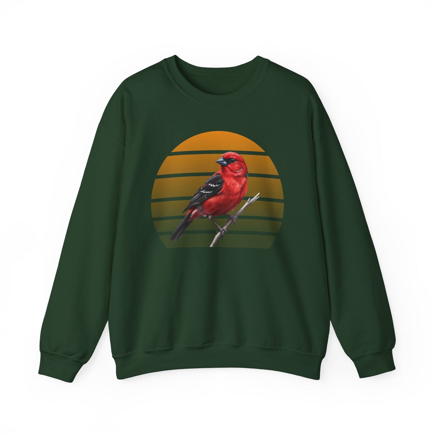 Scarlet Tanager Sweatshirt | Bird Watcher Crewneck | Unisex Songbird Gift for Bird Lovers