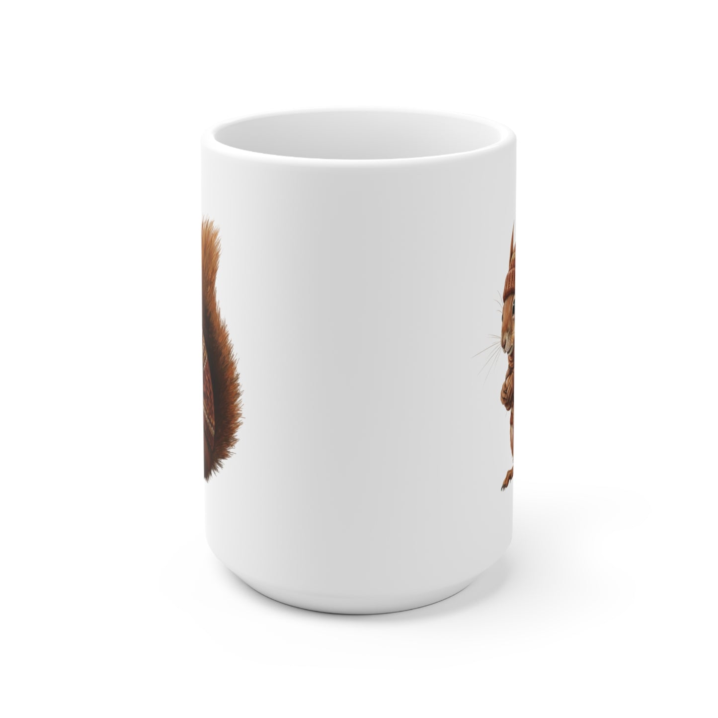 Eichhörnchen mit Strickpullover Weihnachtliche Tasse mit Tiermotiv – Ideal für Kakao & Kaffee