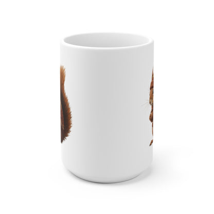 Eichhörnchen mit Strickpullover Weihnachtliche Tasse mit Tiermotiv – Ideal für Kakao & Kaffee