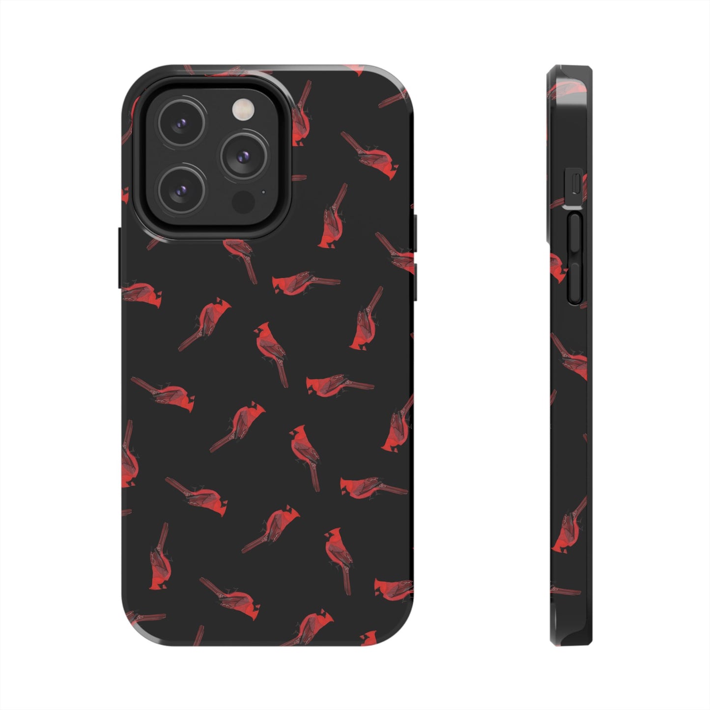 Cardinal iPhone Case Black – Premium Tough Phone Cover for Bird Lovers