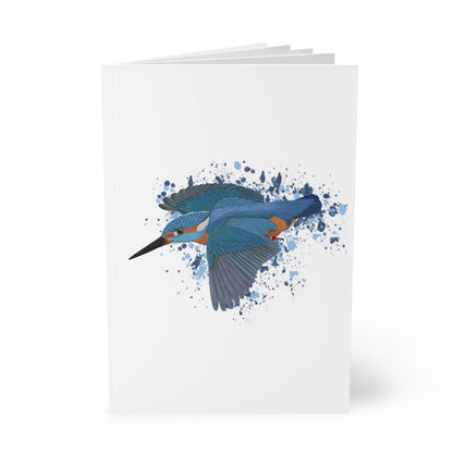 Eisvogel Vogel Notizbuch Weiß A5 Softcover 150 Seiten Liniert
