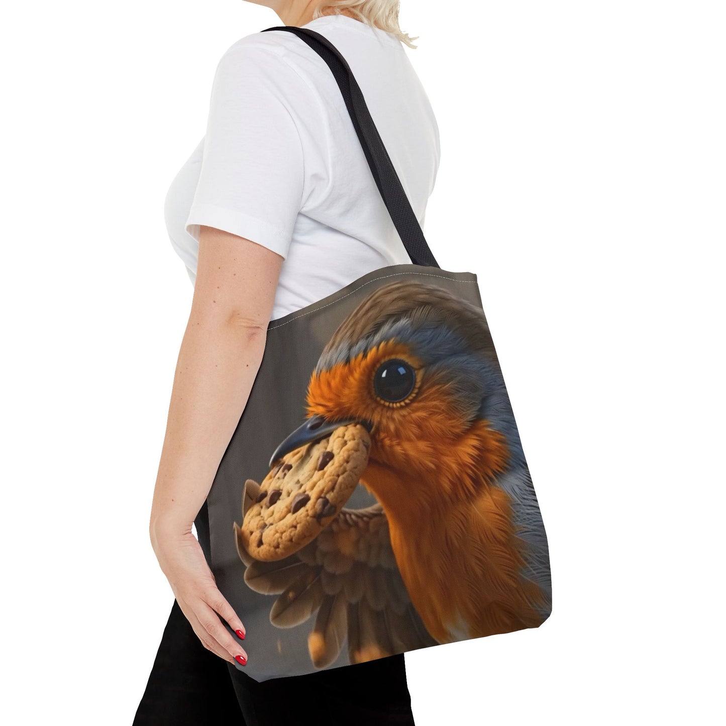 Robin Rosi Chocolate Cookie Tote Bag for Cozy Aesthetic Fans and Bird Lovers
