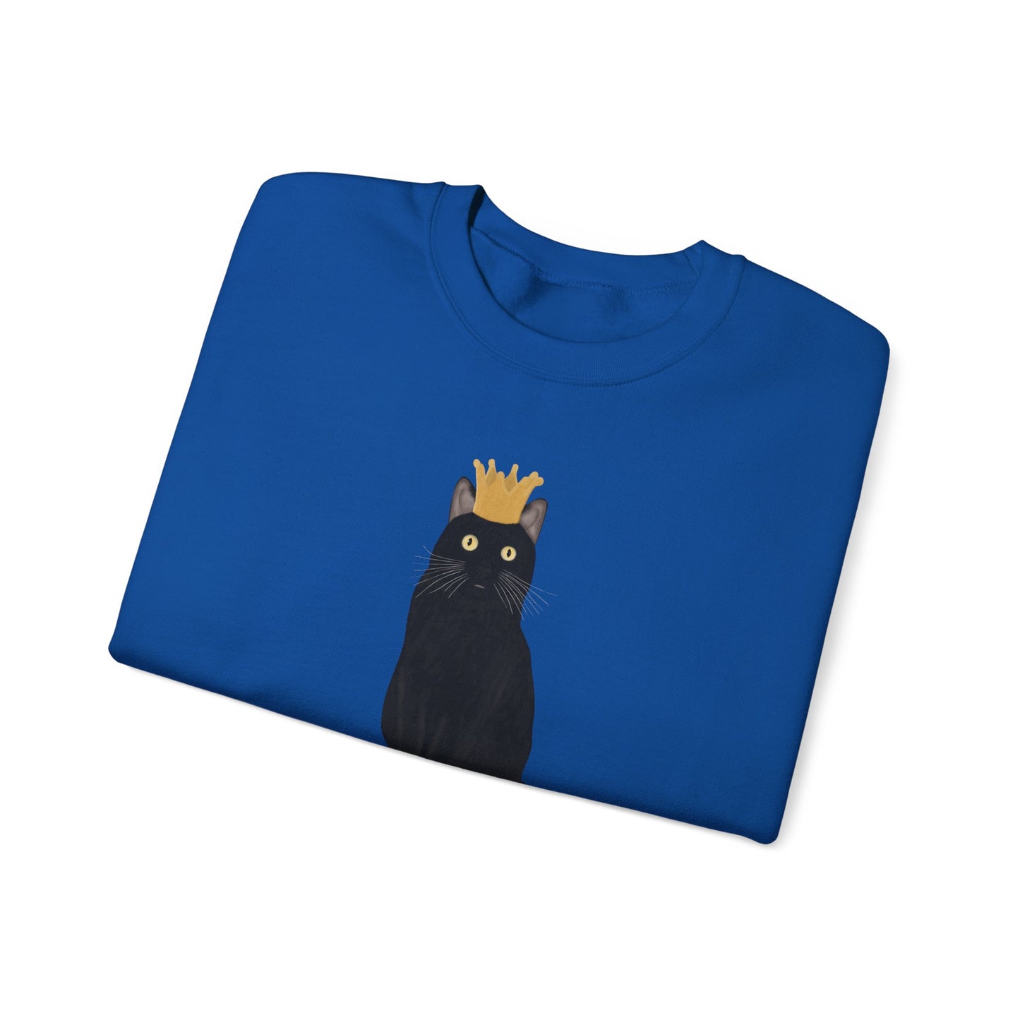 Black Cat with Crown Cat Lover Sweatshirt