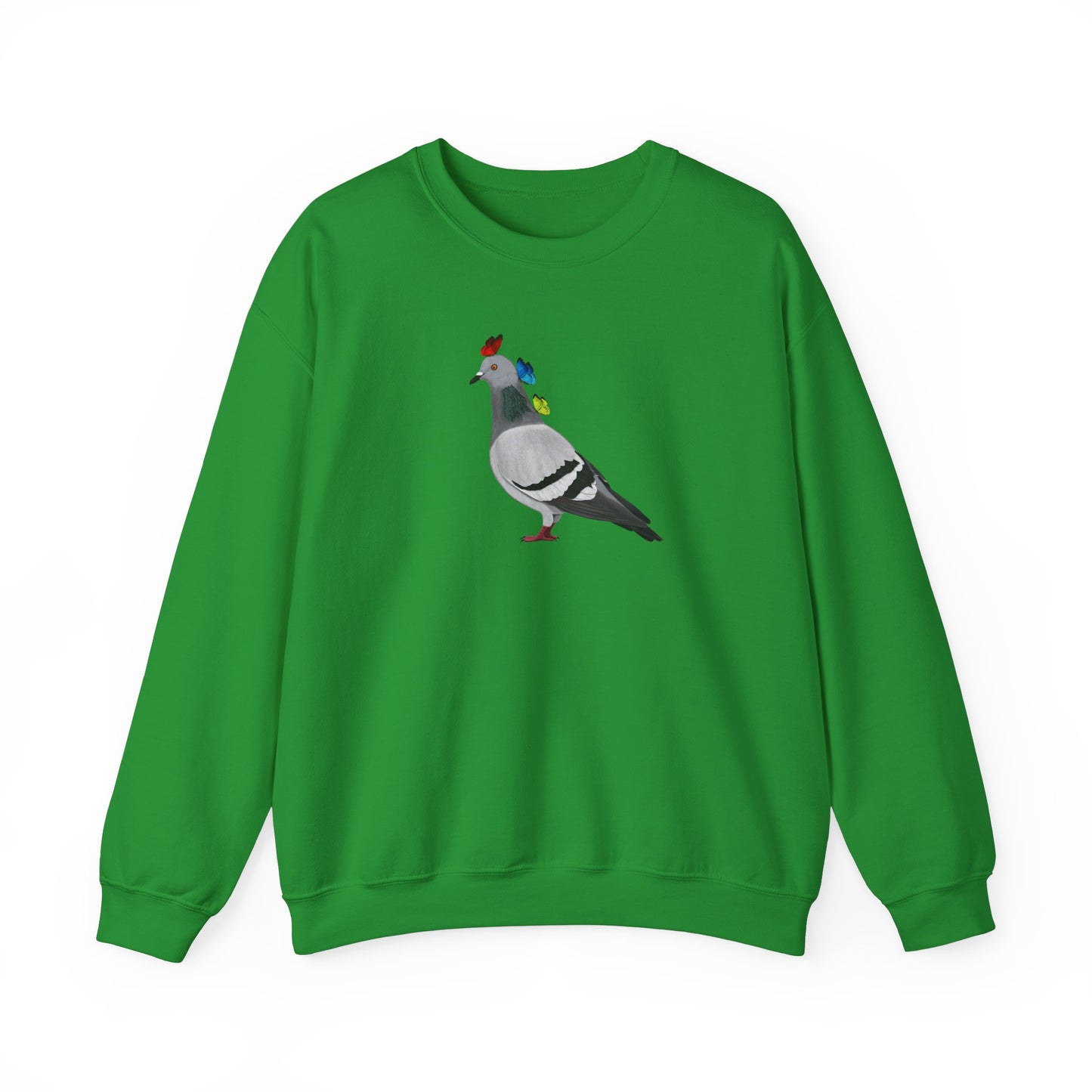 Pigeon with Butterflies Bird Birding & Birdwatching Sweatshirt