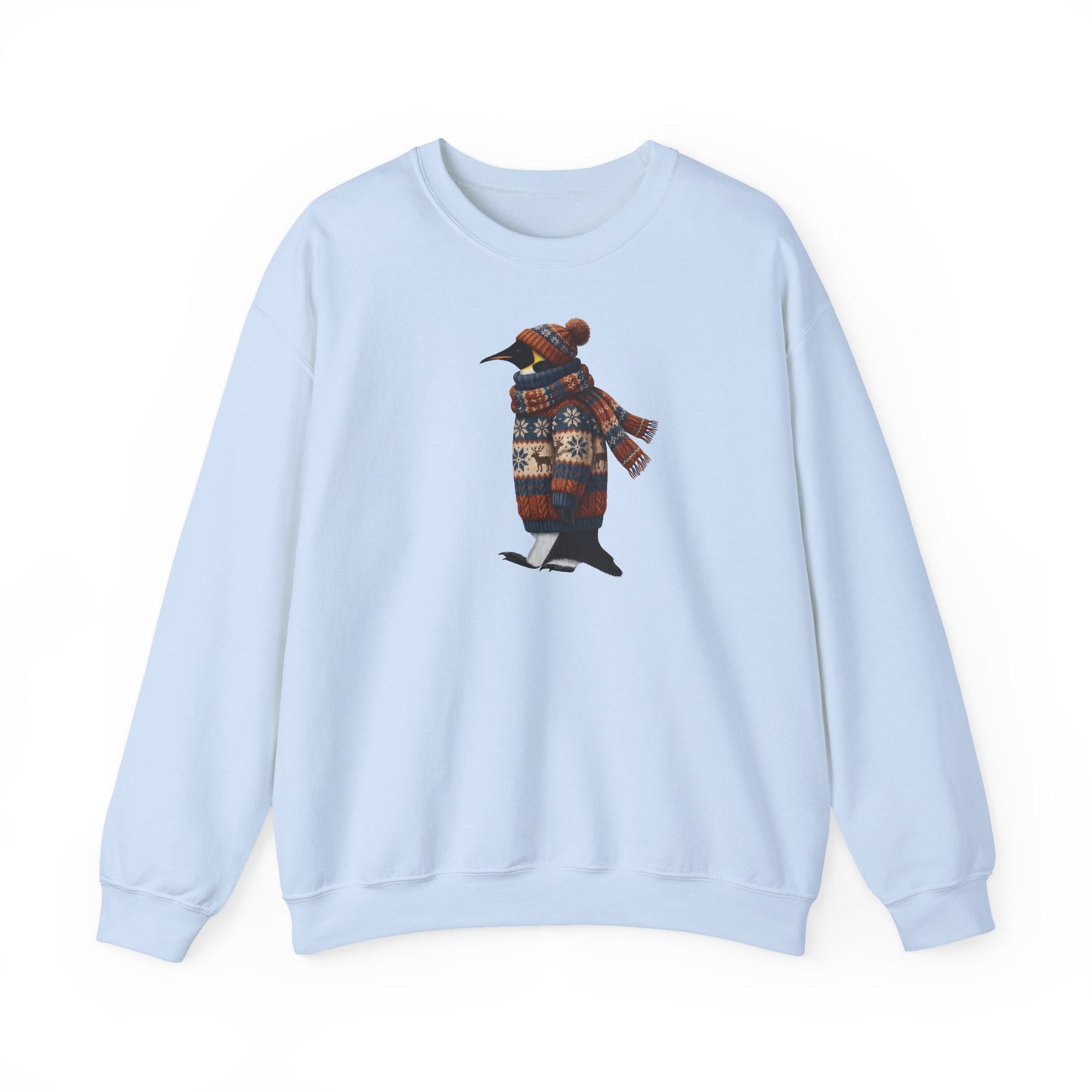 Pinguin in Strick Weihnachts-Sweatshirt | Unisex Vogel Sweater für Vogelfreunde & Vogelbeobachter